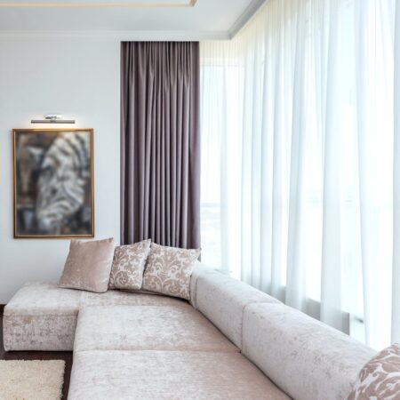 Bamboo dienas aizkari interjerā